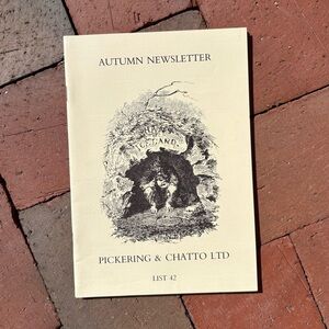 1984 Autumn Newsletter Pickering and Chatto List 42 Catalogue Hans of Iceland